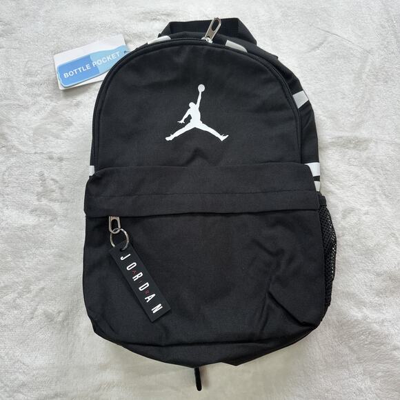 NEW! Nike Air Jordan Jumpman Logo Mini Backpack Bookbag 12" Black - 7A0654-023 - Picture 1 of 15